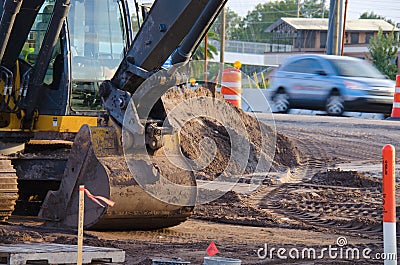 Road construction Stock Photo