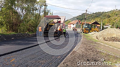 Road construction machinery Editorial Stock Photo
