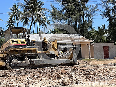 Road construction in Mombasa Kenya Editorial Stock Photo
