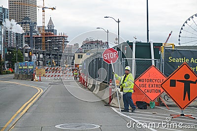 Road construction Editorial Stock Photo