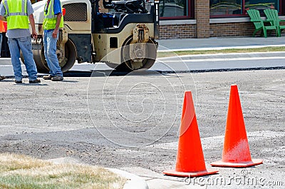 Road construction site Stock Photo