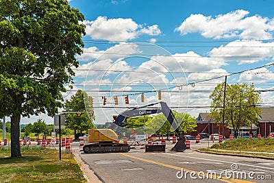 Road construction Editorial Stock Photo