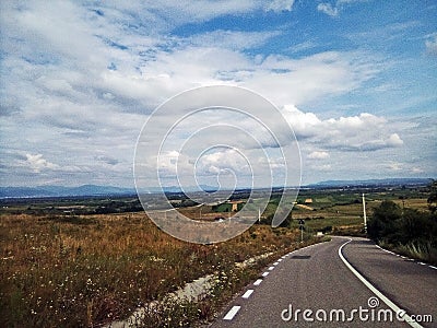 Road in the countryside - Maramures, Romania Stock Photo
