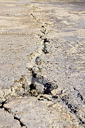 Road crack Stock Photo