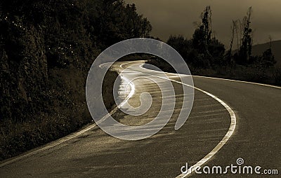 Road Curve Stock Photo