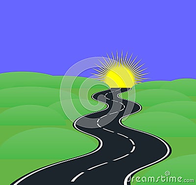 Road curves Vector Illustration