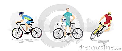 Road cycling sport. Vector Illustration