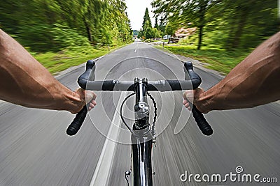 Road cycling Stock Photo