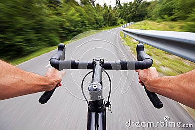 Road cycling concept stock photo with hands Stock Photo