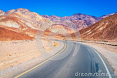 Road through Death Valley Stock Photo