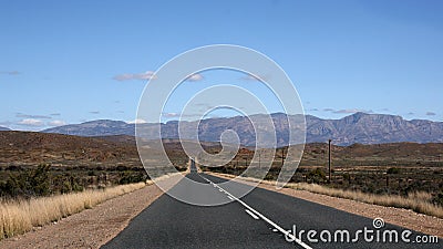 Road through the desert Stock Photo