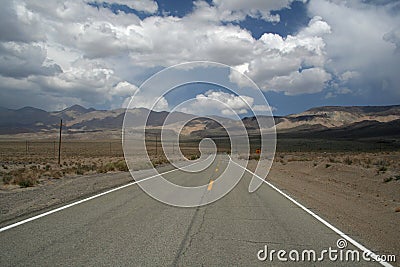 Road through the desert Stock Photo