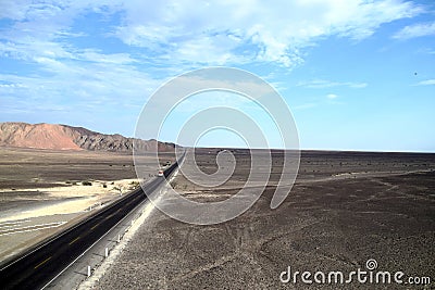 Road through the desert Stock Photo