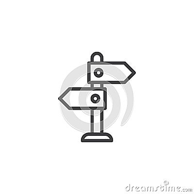 Road direction line icon Vector Illustration