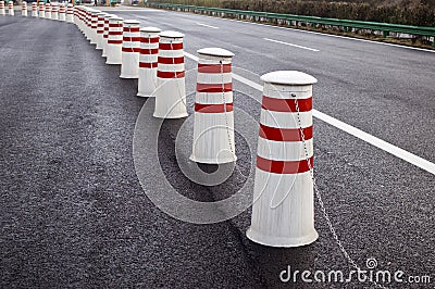 Road dividers Stock Photo