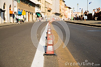 Road dividers Stock Photo