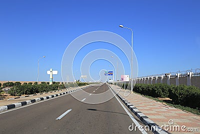 Road in Egypt Editorial Stock Photo