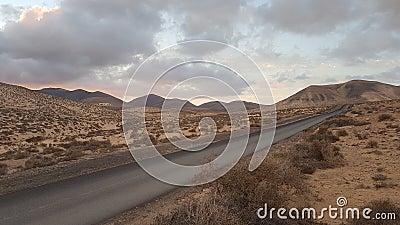 Road in Fuerteventura Stock Photo