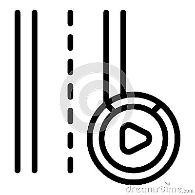 Road gameplay icon outline vector. Game machine Stock Photo