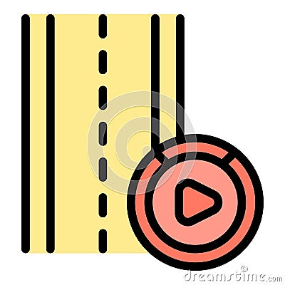 Road gameplay icon vector flat Vector Illustration