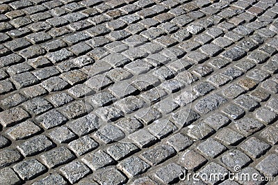 Road granite stones Stock Photo