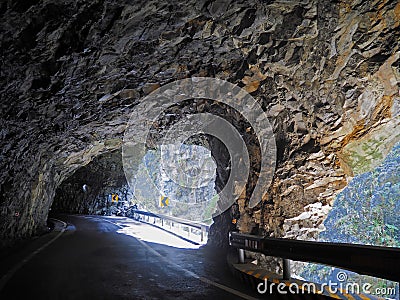 The road through the great cave in Hualien, Taiwan Stock Photo