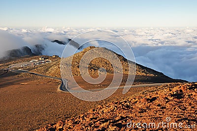 Road at Haleakala National Park, Maui (USA) Stock Photo