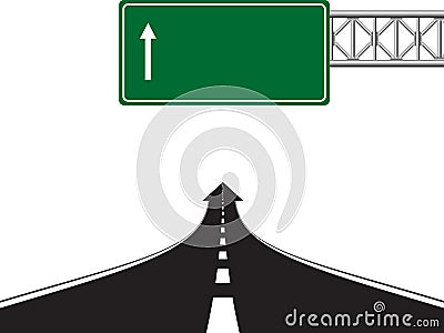 Road highway sign. Vector Illustration