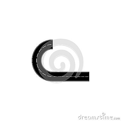 Road icon isolated on white background Vector Illustration