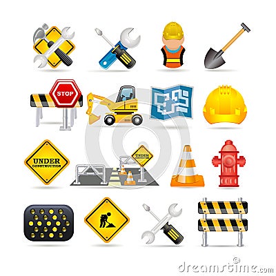 Road icon set Vector Illustration