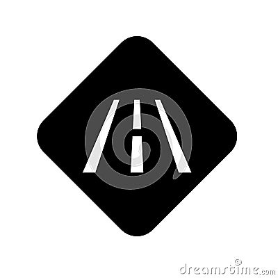 Road icon vector sign and symbol isolated on white background, Road logo concept Vector Illustration