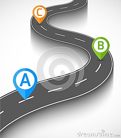 Road infographic Vector Illustration