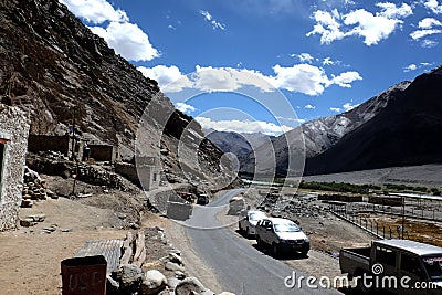 Road in Ladkh, India. Stock Photo