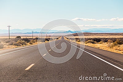 Road leading to distance Stock Photo