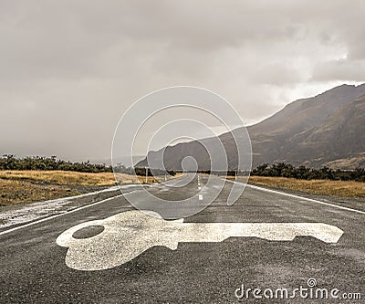 Road leading to success Stock Photo