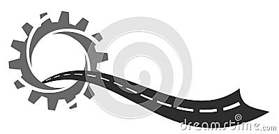 The Road logo. Vector Illustration