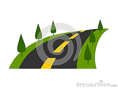 Road logo.Travel transportation icon vector. Vector Illustration