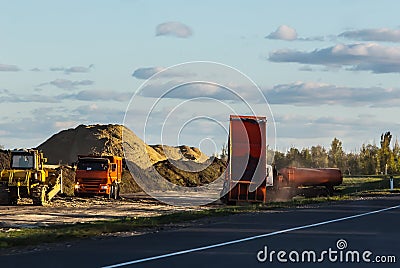 road machinery and vehicles Stock Photo