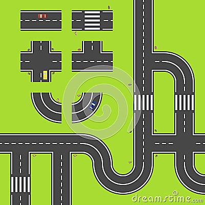 Road map Vector Illustration