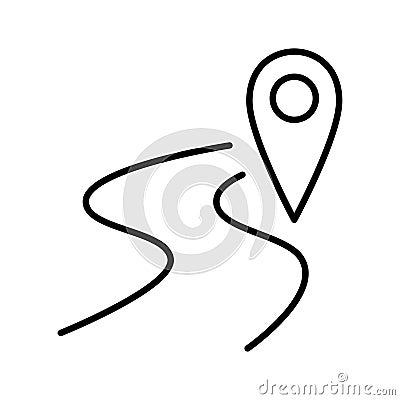 Road map relocation icon. Map marker pointer. GPS location symbol Vector Illustration