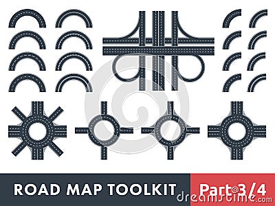 Road Map Toolkit Vector Illustration