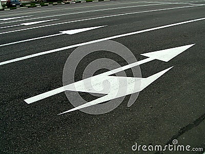 Road marking Stock Photo