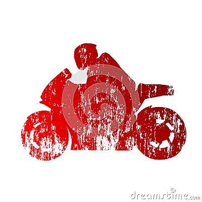 Road motorcycle racing Vector Illustration