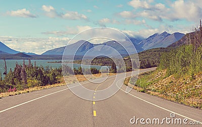 Road in mountains Stock Photo