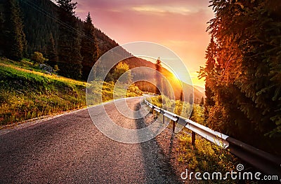 Road in the mountains Stock Photo