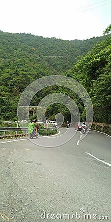 Road of Mussorie Uttarakhand in India Stock Photo