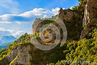 Road in Piva Canyon - Montenegro Stock Photo