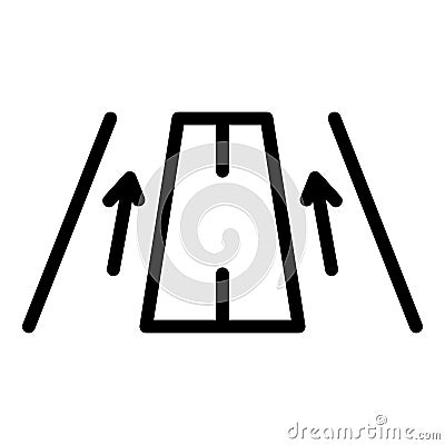 Road point icon outline vector. Pointer navigator Vector Illustration