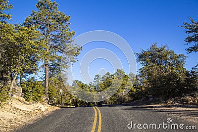 Road in Prescott Arizona Stock Photo