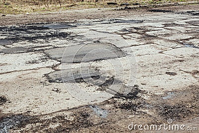 Road repair in Russia. Stock Photo